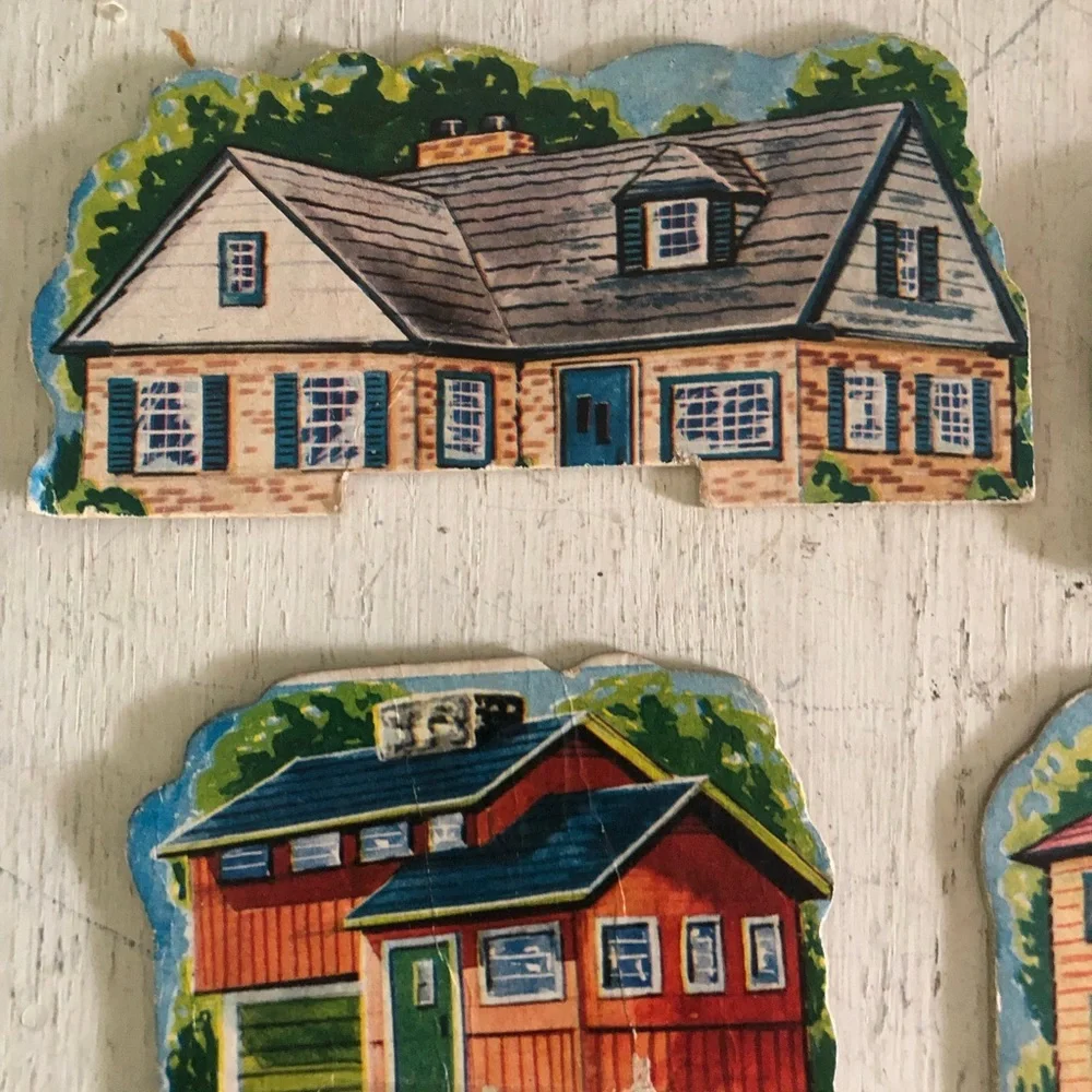 Vintage Cardboard Home Cutouts
